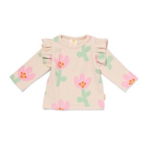 HEMA Newborn T-shirt Bloem Ecru (ecru)