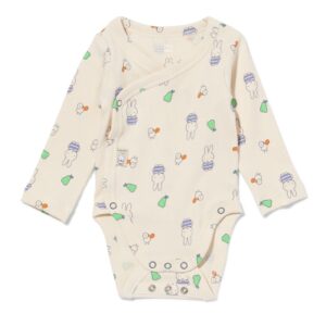 HEMA Nijntje Newborn Meegroei Overslagromper Ecru (ecru)
