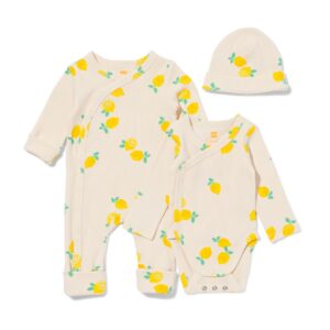 HEMA Newborn Set 3-delig Citroen Ecru (ecru)