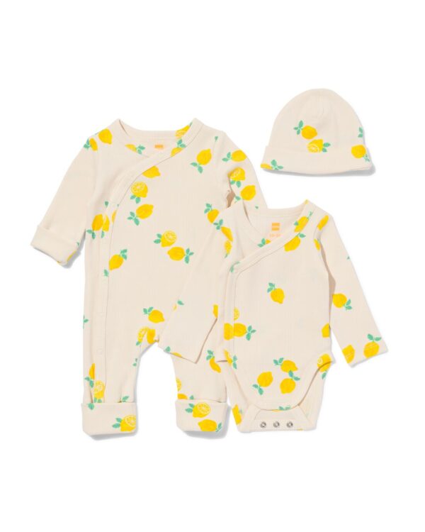 HEMA Newborn Set 3-delig Citroen Ecru (ecru)