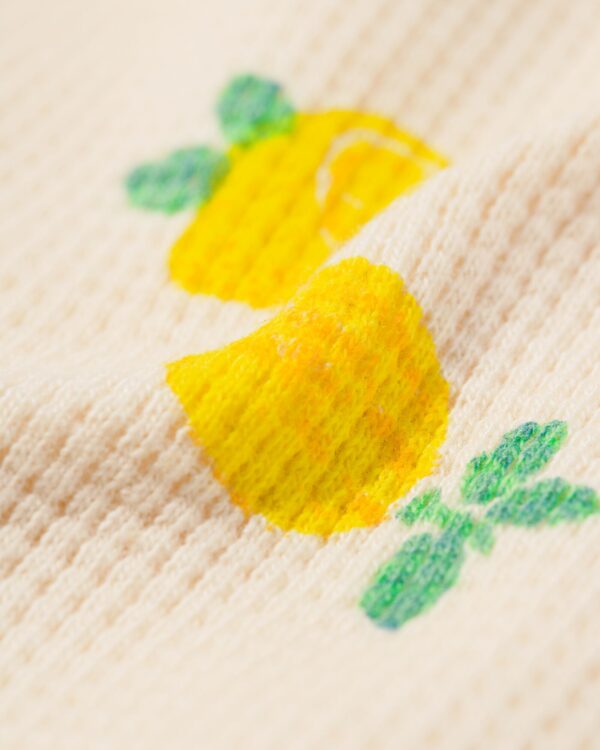 newborn T-shirt wafel citroen ecru