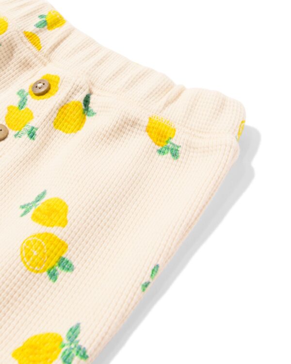 newborn broek wafel citroenen ecru