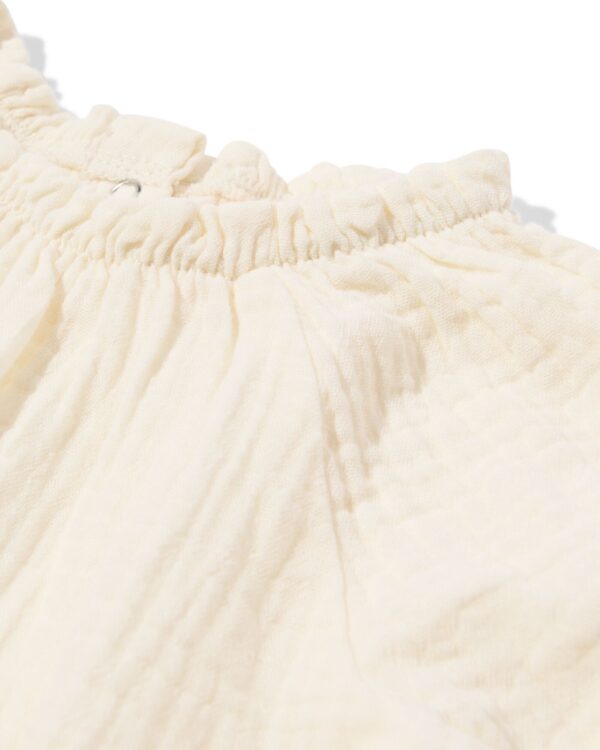 newborn T-shirt mousseline gebroken wit
