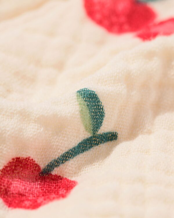 newborn T-shirt mousseline kersen ecru
