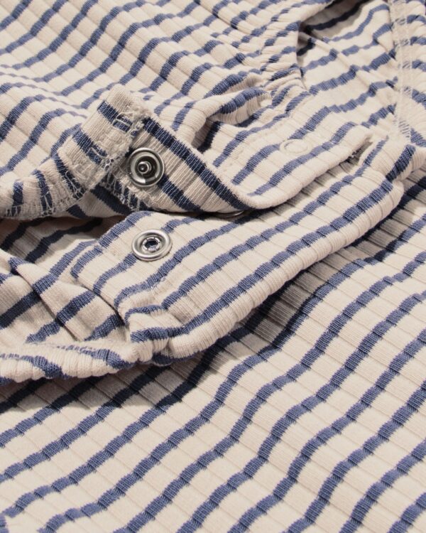 newborn romper rib strepen donkergrijs