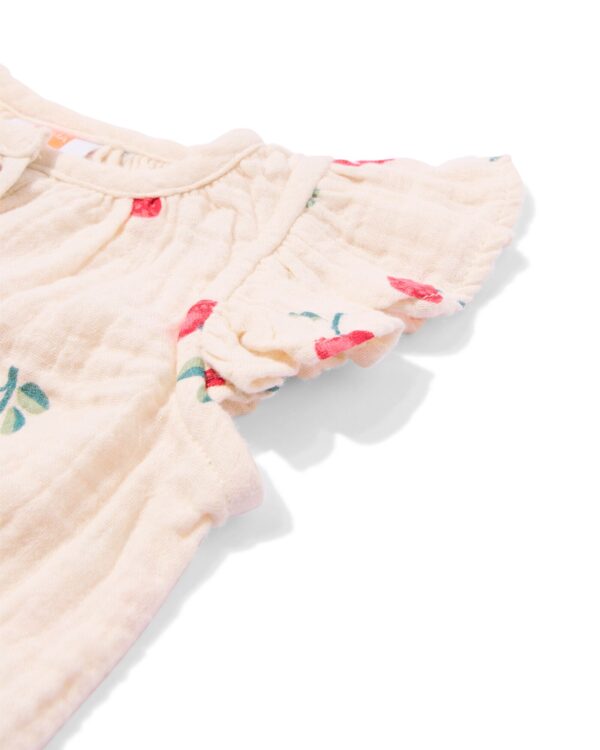 newborn romper mousseline ecru