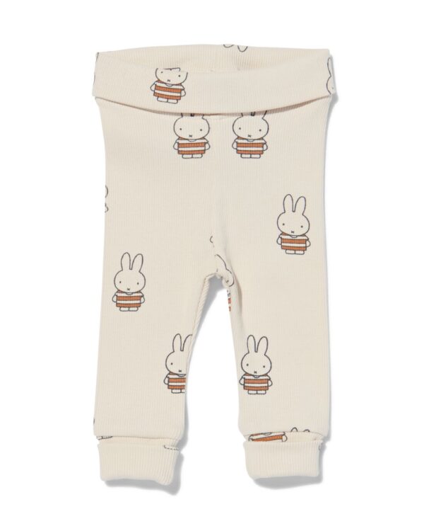 HEMA Nijntje Newborn Meegroei Legging Rib Ecru (ecru)
