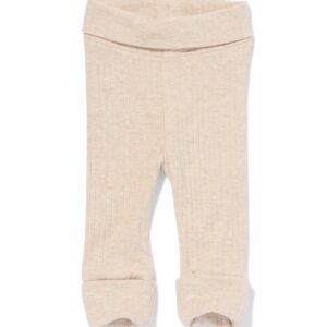 HEMA Newborn Meegroei Legging Rib Met Bamboe Zand (zand)