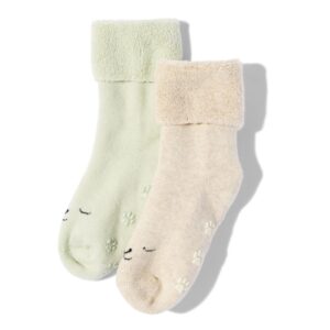 HEMA Babysokken Gezichtje - 2 Paar Beige (beige)