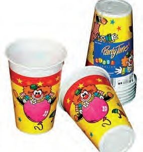 Bekers 25 cl Clown