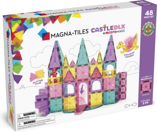 Magna-Tiles Kasteel XL roze met draak 48 stuks - Geschikt vanaf 3 jaar - Multi
