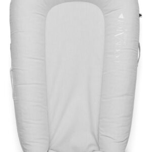 DockAtot Deluxe+ Dock babynestje - ademend materiaal - 0 tot 8 maanden - Fog Grijs Chambray