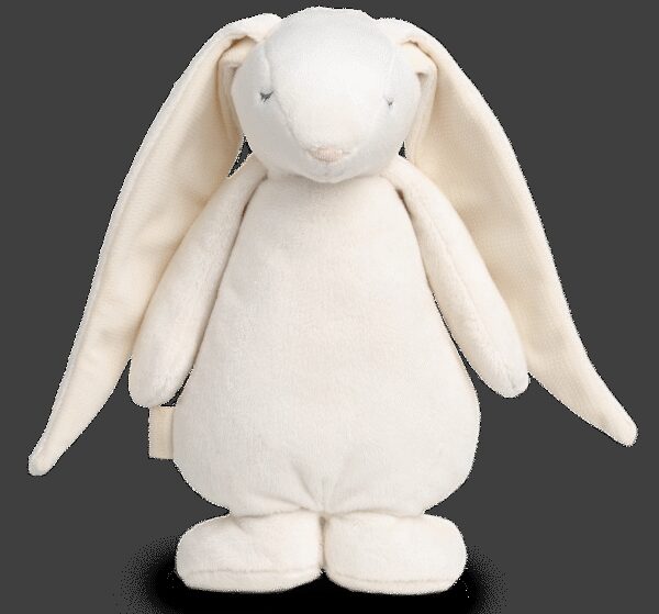 Moonie The Humming Friend Creme Konijn | Hartslag en ruis knuffel met huilsensor en licht
