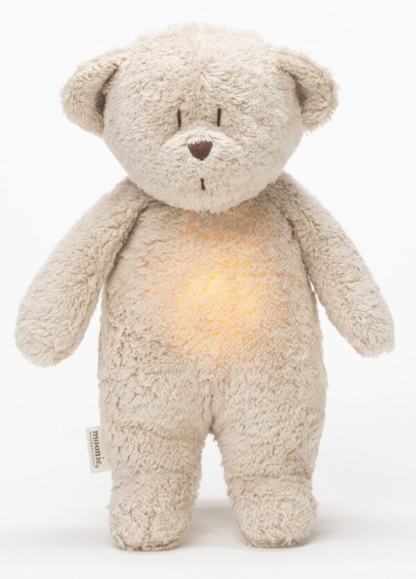 Moonie Moonie The Humming Bear Sand Natur 2.0 - organic - hartslag knuffel - beer