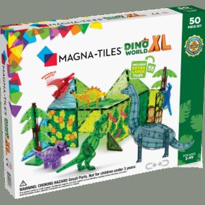 Magna-Tiles Dinos set XL Magnetische Tegels - 50 delig - Inclusief 6 Dinos