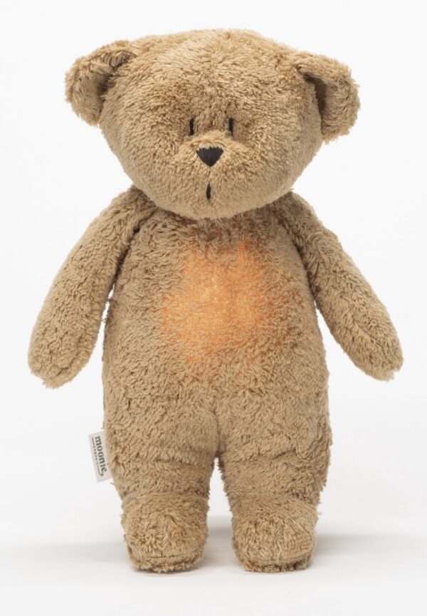 Moonie Moonie The Humming Bear Cappuccino Natur 2.0 - hartslag knuffel - beer