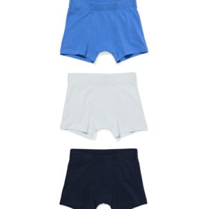 HEMA HEMA Kinderboxers Katoen - 3 Stuks Blauw (blauw)