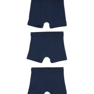 HEMA HEMA Kinder Boxers Basic Stretch Katoen - 3 Stuks Blauw (blauw)