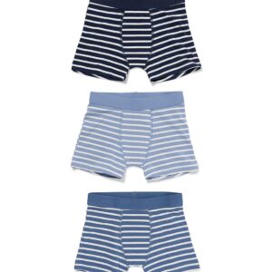 HEMA HEMA Kinder Boxers Stretch Katoen - 3 Stuks Blauw (blauw)