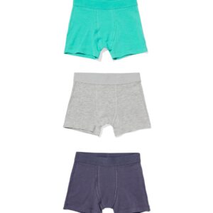 HEMA HEMA Kinderboxers Effen - 3 Stuks Groen (groen)
