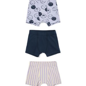 HEMA HEMA Kinderboxers Gezichtjes - 3 Stuks Lila (lila)
