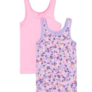 HEMA HEMA Kinderhemden Stretch Katoen Bloemen - 2 Stuks Roze (roze)