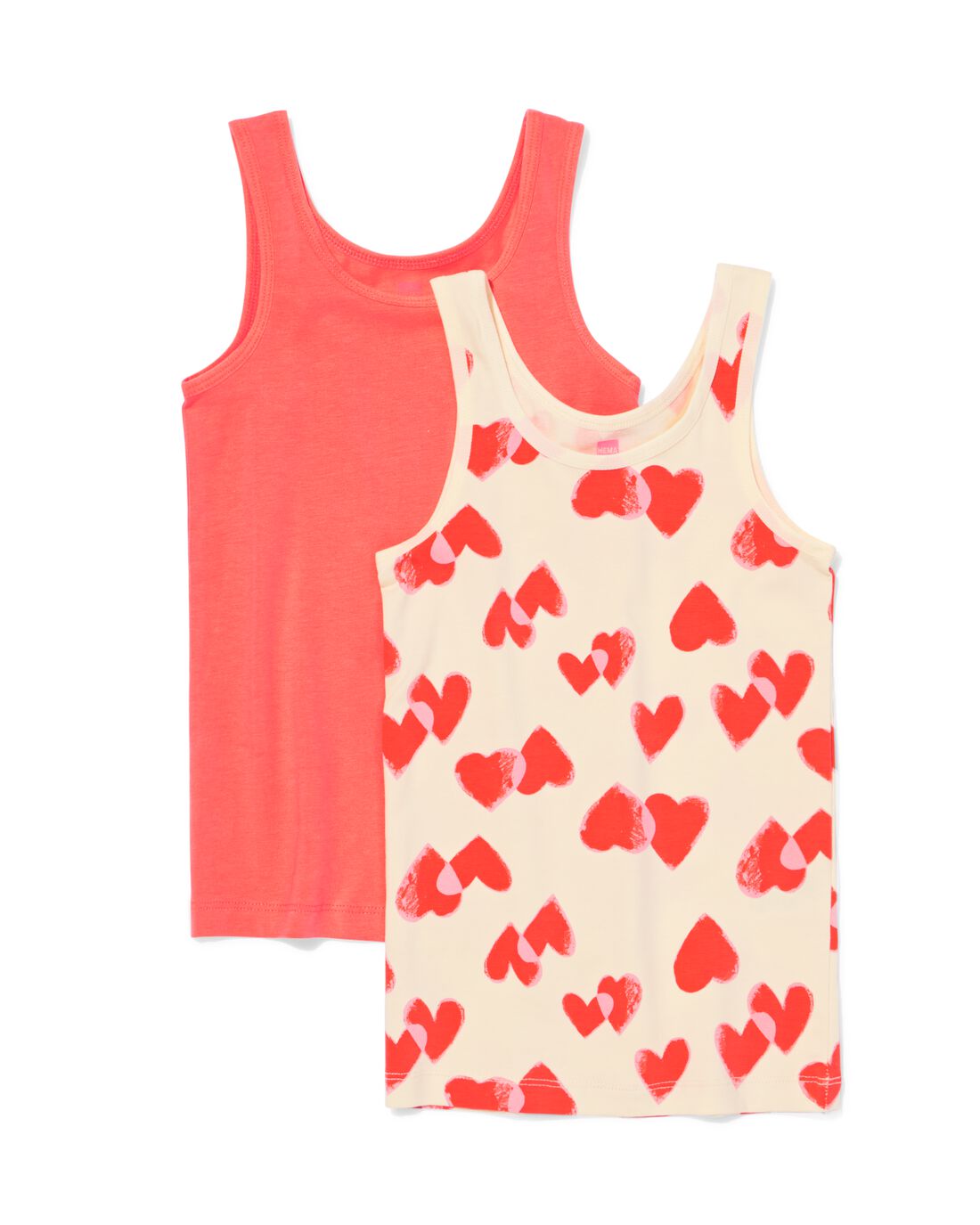 HEMA HEMA Kinderhemden Hartjes - 2 Stuks Rood (rood) 1 HEMA HEMA Kinderhemden Hartjes - 2 Stuks Rood (rood)