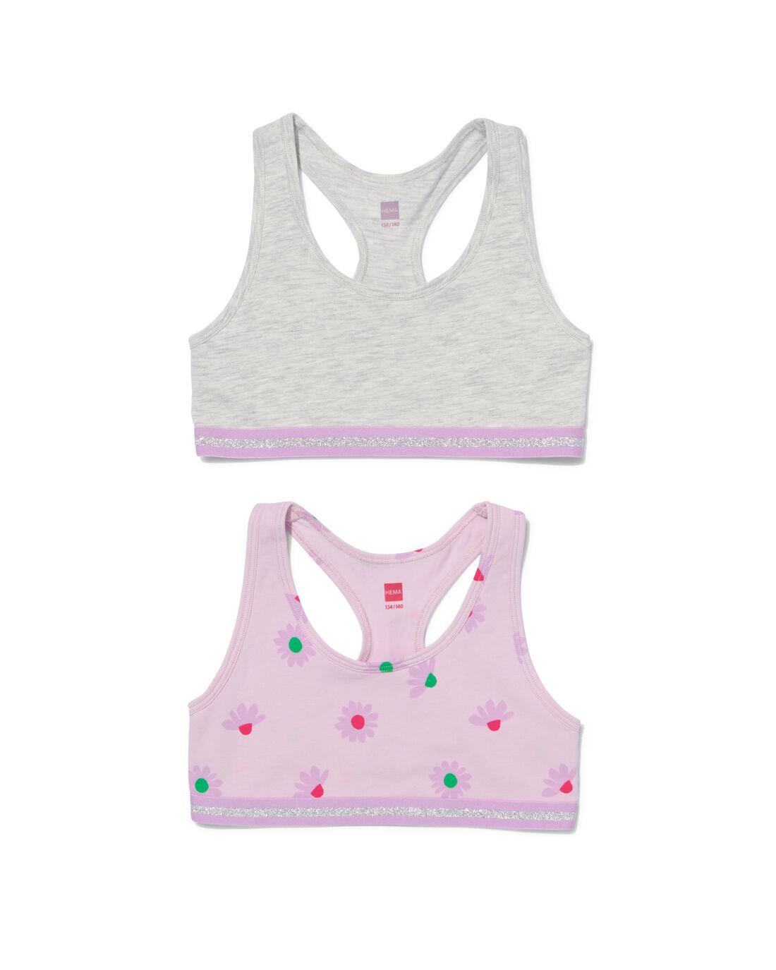 HEMA HEMA Kinder Croptops Stretch Katoen - 2 Stuks Lila (lila) 1 HEMA HEMA Kinder Croptops Stretch Katoen - 2 Stuks Lila (lila)