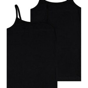 HEMA HEMA Kinder Hemden Katoen/stretch - 2 Stuks Zwart (zwart)