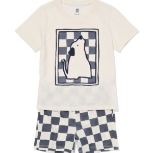 HEMA HEMA Kinder Shortama Hond Antraciet (antraciet)