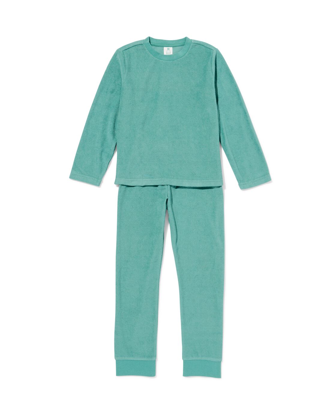 HEMA HEMA Kinderpyjama Badstof Groen (groen) 1 HEMA HEMA Kinderpyjama Badstof Groen (groen)