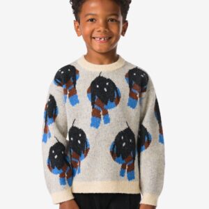 HEMA HEMA Takkie Kindertrui Jacquard Ecru (ecru)