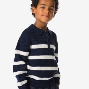 HEMA HEMA Kinderstrui Gebreid Strepen Blauw (blauw)
