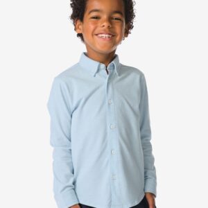 HEMA HEMA Kinder Overhemd Lichtblauw (lichtblauw)