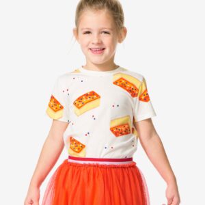HEMA HEMA Kinder T-shirt Tompouce Gebroken Wit (gebroken wit)