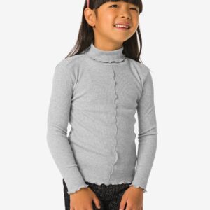 HEMA HEMA Kindertop Rib Glitter Zilver (zilver)