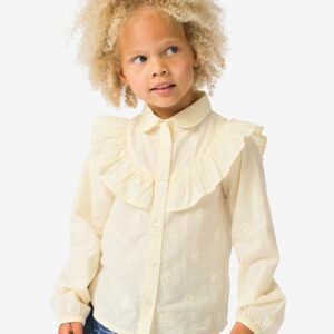 HEMA HEMA Kinderblouse Volant Zand (zand)