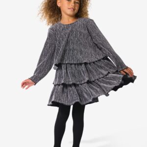 HEMA HEMA Kinderjurk Ruffle Zwart (zwart)