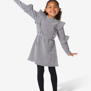 HEMA HEMA Kinderjurk Ruffle Glitter Zilver (zilver)