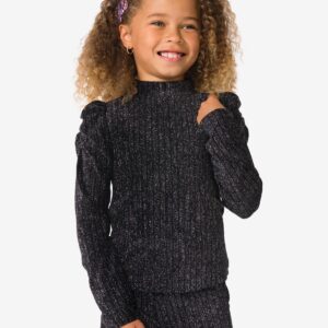 HEMA HEMA Kindertop Glitter Zwart (zwart)