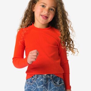 HEMA HEMA Kindershirt Rib Rood (rood)