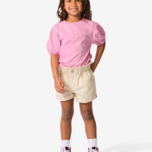 HEMA HEMA Kinder Korte Broek Paperbag Ecru (ecru)