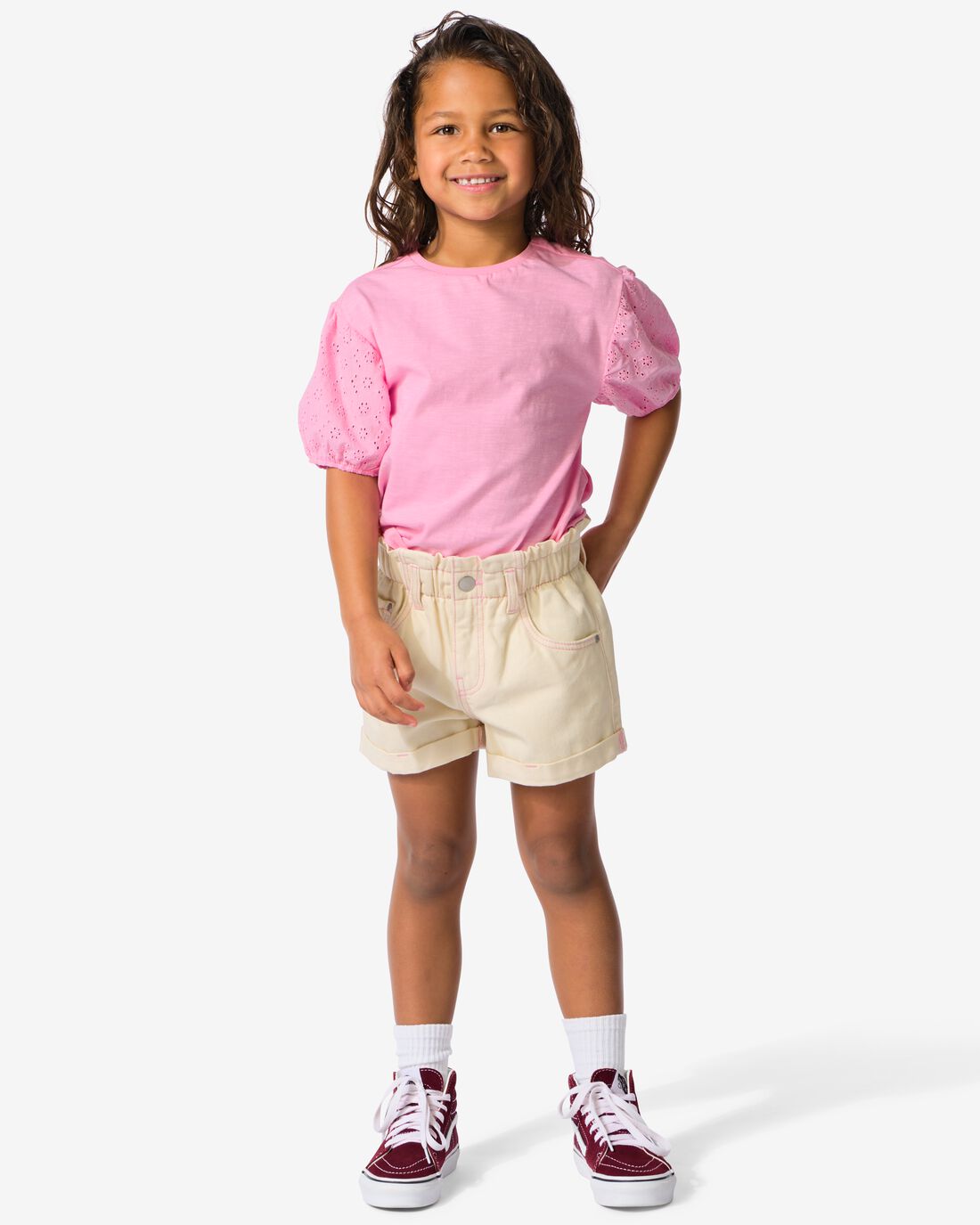 HEMA HEMA Kinder Korte Broek Paperbag Ecru (ecru) 1 HEMA HEMA Kinder Korte Broek Paperbag Ecru (ecru)