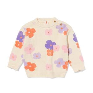 HEMA HEMA Babytrui Bloemen Ecru (ecru)