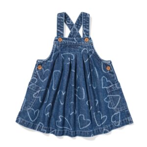 HEMA HEMA Babyjurk Denim Hartjes Denim (denim)