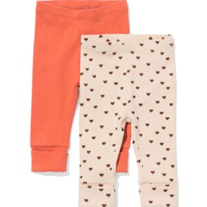 HEMA HEMA Baby Meegroeilegging Rib - 2 Stuks Roze (roze)