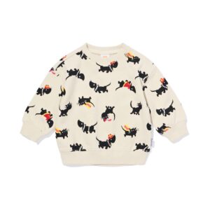 HEMA HEMA Takkie Babysweater Sinterklaas Ecru (ecru)