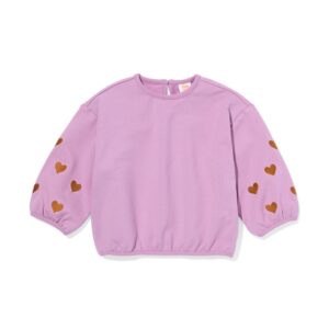 HEMA HEMA Babysweater Hartjes Paars (paars)