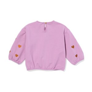 HEMA Babysweater hartjes paars