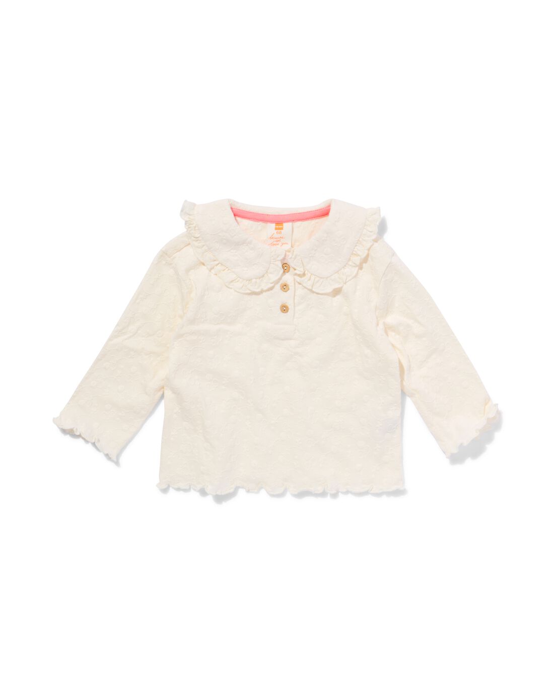 HEMA HEMA Baby T-shirt Met Kraag Gebroken Wit (gebroken wit) 1 HEMA HEMA Baby T-shirt Met Kraag Gebroken Wit (gebroken wit)